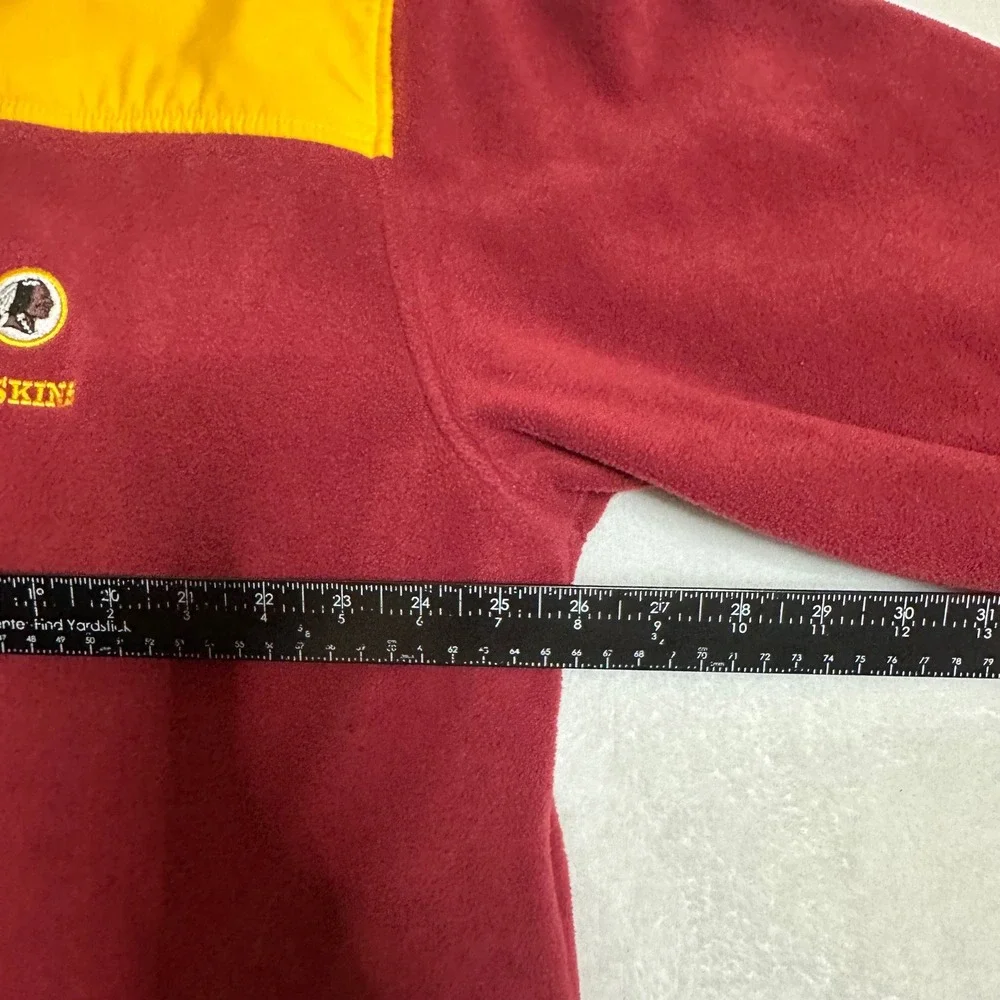 Vintage NFL Washington Redskins Full Zip Fleece Jacket XL Burgundy Yellow Retro